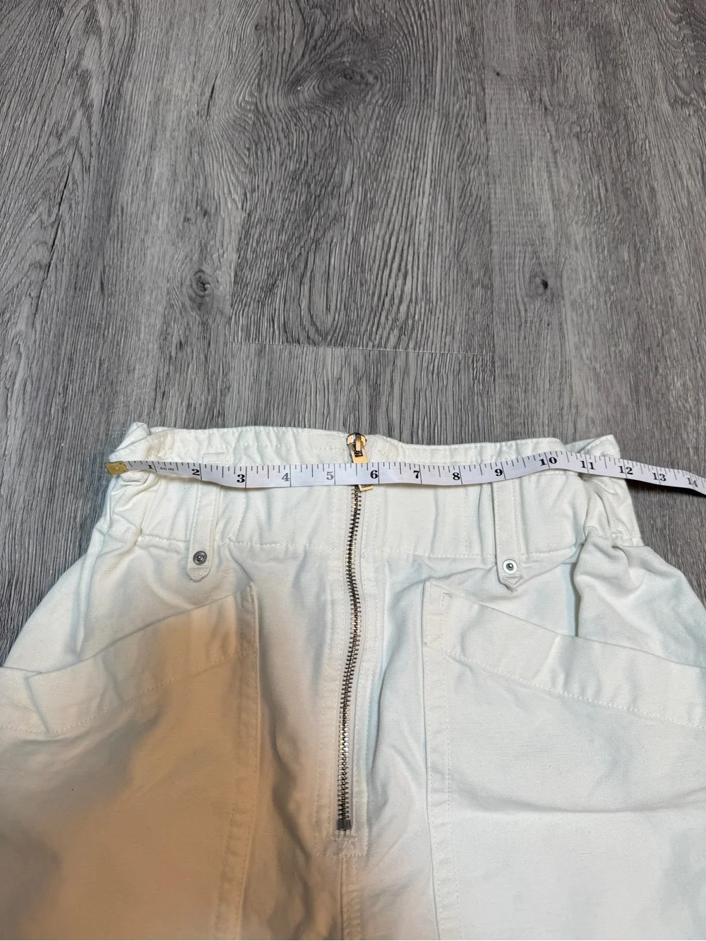 Banana Republic Pull-Up Wide-Leg Pant Womens 0 Linen Blend High Rise Trousers